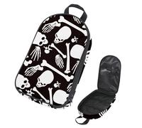 VAPOKF Borsa organizer da viaggio per utensili da campeggio, borsa portaoggetti con teschio e ossa del giorno dei morti, per utensili da cucina, accessori da cucina, per barbecue all'aperto, solo