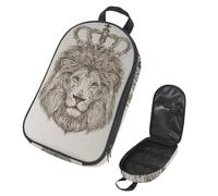 VAPOKF Borsa organizer da viaggio per utensili da campeggio, borsa portaoggetti disegnata a mano con il re leone, per utensili da cucina, accessori da cucina, per barbecue all'aperto, solo borsa