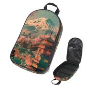 VAPOKF Borsa organizer da viaggio per utensili da campeggio, borsa portaoggetti Fuji Mount Temple Cherry per utensili da cucina, accessori da cucina, custodia per barbecue all'aperto, solo borsa