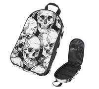 VAPOKF Borsa organizer da viaggio per utensili da campeggio, borsa portaoggetti gotica con teschi morti per utensili da cucina, accessori da cucina, custodia per barbecue all'aperto, solo borsa