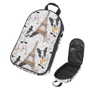 VAPOKF Borsa organizer da viaggio per utensili da campeggio, borsa portaoggetti per buldog francese e torre Eiffel, per utensili da cucina, accessori da cucina, custodia per barbecue all'aperto, solo