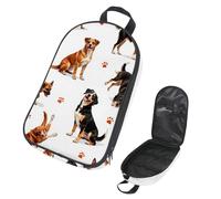 VAPOKF Borsa organizer da viaggio per utensili da campeggio, borsa portaoggetti per cani felici e impronte di zampe, per accessori da cucina, custodia per barbecue all'aperto, solo borsa