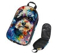 VAPOKF Borsa organizer da viaggio per utensili da campeggio, borsa portaoggetti per cani Shih Tzu ad acquerello per set di utensili da cucina, accessori da cucina, custodia per barbecue all'aperto