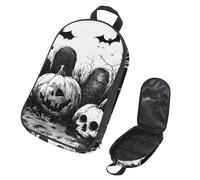 VAPOKF Borsa organizer da viaggio per utensili da campeggio, borsa portaoggetti per Halloween, tomba croce, zucca, teschio, per utensili da cucina, accessori da cucina, per barbecue all'aperto, solo