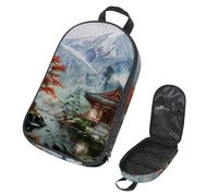 VAPOKF Borsa organizer da viaggio per utensili da campeggio, borsa portaoggetti per pittura del tempio Fuji, per utensili da cucina, accessori da cucina, per barbecue all'aperto, solo borsa