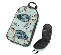 VAPOKF Borsa organizer da viaggio per utensili da campeggio, borsa portaoggetti per pittura tartarughe marine per set di utensili da cucina, custodia per accessori da cucina, custodia per barbecue