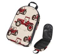 VAPOKF Borsa organizer da viaggio per utensili da campeggio, borsa portaoggetti vintage rossa per trattori da cucina, accessori da cucina, custodia per barbecue all'aperto, solo borsa
