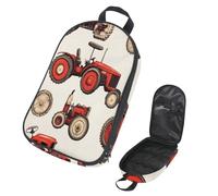 VAPOKF Borsa organizer da viaggio per utensili da campeggio, borsa portaoggetti vintage rossa per trattori da cucina, accessori da cucina, custodia per barbecue all'aperto, solo borsa