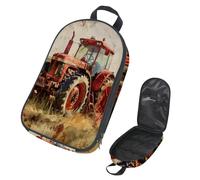 VAPOKF Borsa organizer da viaggio per utensili da campeggio, borsa portaoggetti vintage rossa per trattore da cucina, accessori da cucina, custodia per barbecue all'aperto, solo borsa
