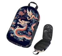 VAPOKF Borsa organizer da viaggio per utensili da campeggio, borsa tradizionale con drago a cerchio, per utensili da cucina, accessori da cucina, custodia per barbecue all'aperto, solo borsa