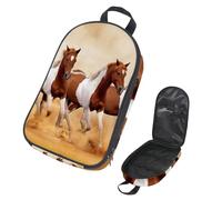 VAPOKF Borsa organizer da viaggio per utensili da campeggio, cavalli che corrono in sacchetto per la polvere per set di utensili da cucina, custodia per accessori da cucina, custodia per barbecue