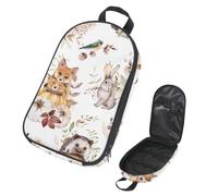 VAPOKF Borsa organizer da viaggio per utensili da campeggio, cervo, volpe, scoiattolo, lepre, riccio, foresta, animali, borsa per utensili da cucina, custodia per barbecue all'aperto, solo borsa