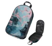 VAPOKF Borsa organizer da viaggio per utensili da campeggio, Cherry Lake Cabin Paradise, borsa portaoggetti per utensili da cucina, custodia per accessori da cucina, per barbecue all'aperto, solo