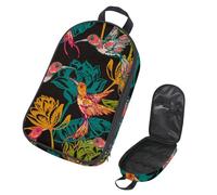 VAPOKF Borsa organizer da viaggio per utensili da campeggio, colibrì tropicale e fiori, borsa per utensili da cucina, accessori da cucina, custodia per barbecue all'aperto, solo borsa