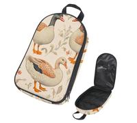 VAPOKF Borsa organizer da viaggio per utensili da campeggio, con anatre e fiori indiani, per utensili da cucina, accessori da cucina, per barbecue all'aperto, solo borsa