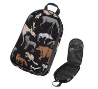 VAPOKF Borsa organizer da viaggio per utensili da campeggio, con animali della foresta disegnati a mano, per utensili da cucina, accessori da cucina, per barbecue all'aperto, solo borsa