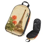 VAPOKF Borsa organizer da viaggio per utensili da campeggio, con cartolina retrò Parigi Torre Eiffer, per utensili da cucina, accessori da cucina, custodia per barbecue all'aperto, solo borsa