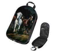 VAPOKF Borsa organizer da viaggio per utensili da campeggio, con cavalli al galoppo al buio, per utensili da cucina, accessori da cucina, per barbecue all'aperto, solo borsa