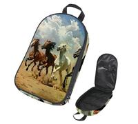 VAPOKF Borsa organizer da viaggio per utensili da campeggio, con cavalli al galoppo nel deserto, per utensili da cucina, accessori da cucina, custodia per barbecue all'aperto, solo borsa