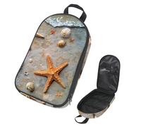 VAPOKF Borsa organizer da viaggio per utensili da campeggio, con conchiglie di stelle marine e conchiglie per utensili da cucina, accessori da cucina, custodia per barbecue all'aperto, solo borsa