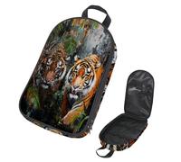 VAPOKF Borsa organizer da viaggio per utensili da campeggio, con due tigri, per utensili da cucina, accessori da cucina, custodia per barbecue all'aperto, solo borsa