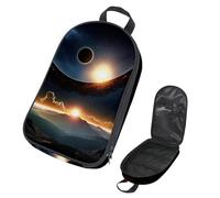 VAPOKF Borsa organizer da viaggio per utensili da campeggio, con eclissi solare, spettacolare borsa per utensili da cucina, accessori da cucina, custodia per barbecue all'aperto, solo borsa
