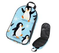 VAPOKF Borsa organizer da viaggio per utensili da campeggio, con grazioso pinguino che balla, per utensili da cucina, accessori da cucina, custodia per barbecue all'aperto, solo borsa