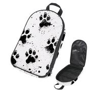VAPOKF Borsa organizer da viaggio per utensili da campeggio, con impronte di lupo, per utensili da cucina, accessori da cucina, per barbecue all'aperto, solo borsa