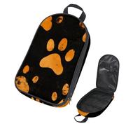 VAPOKF Borsa organizer da viaggio per utensili da campeggio, con impronte di zampe di cane, colore giallo, per utensili da cucina, accessori da cucina, per barbecue all'aperto, solo borsa