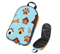 VAPOKF Borsa organizer da viaggio per utensili da campeggio, con impronte di zampe, per utensili da cucina, accessori da cucina, per barbecue all'aperto, solo borsa