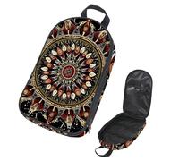 VAPOKF Borsa organizer da viaggio per utensili da campeggio, con mandala floreale, per utensili da cucina, accessori da cucina, custodia per barbecue all'aperto, solo borsa