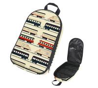 VAPOKF Borsa organizer da viaggio per utensili da campeggio, con motivo cartoni animati, treno e autobus, per utensili da cucina, accessori da cucina, per barbecue all'aperto, solo borsa