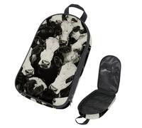 VAPOKF Borsa organizer da viaggio per utensili da campeggio, con mucche, animali da fattoria, per utensili da cucina, accessori da cucina, custodia per barbecue all'aperto, solo borsa