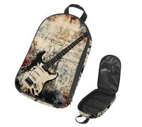 VAPOKF Borsa organizer da viaggio per utensili da campeggio, con note musicali per chitarra, set di utensili da cucina, custodia per accessori da cucina, per barbecue all'aperto, solo borsa