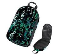 VAPOKF Borsa organizer da viaggio per utensili da campeggio, con note musicali verdi cadenti, per utensili da cucina, accessori da cucina, per barbecue all'aperto, solo borsa