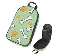 VAPOKF Borsa organizer da viaggio per utensili da campeggio, con ossa di cane e impronte di zampe, per utensili da cucina, accessori da cucina, per barbecue all'aperto, solo borsa