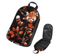 VAPOKF Borsa organizer da viaggio per utensili da campeggio, con panda rosso su albero di bacche, per utensili da cucina, accessori da cucina, custodia per barbecue all'aperto, solo borsa