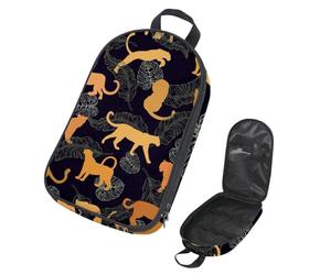 VAPOKF Borsa organizer da viaggio per utensili da campeggio, con sagome dorate di leopardi, per utensili da cucina, accessori da cucina, per barbecue all'aperto, solo borsa