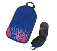 VAPOKF Borsa organizer da viaggio per utensili da campeggio, con sfondo corallo colorato disegnato a mano, per utensili da cucina, accessori da cucina, per barbecue all'aperto, solo borsa