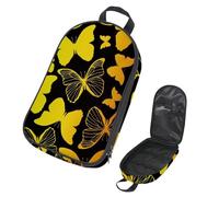 VAPOKF Borsa organizer da viaggio per utensili da campeggio, con silhouette di farfalle dorate, per utensili da cucina, accessori da cucina, custodia per barbecue all'aperto, solo borsa