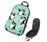 VAPOKF Borsa organizer da viaggio per utensili da campeggio, con simpatici pinguini e conchiglie, per utensili da cucina, accessori da cucina, per barbecue all'aperto, solo borsa