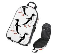 VAPOKF Borsa organizer da viaggio per utensili da campeggio, con simpatico pinguino sulla passeggiata, per utensili da cucina, accessori da cucina, custodia per barbecue all'aperto, solo borsa