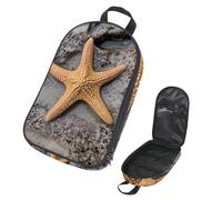 VAPOKF Borsa organizer da viaggio per utensili da campeggio, con stella marina, per utensili da cucina, accessori da cucina, custodia per barbecue all'aperto, solo borsa