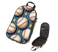 VAPOKF Borsa organizer da viaggio per utensili da campeggio, con stelle gialle da baseball, per utensili da cucina, accessori da cucina, per barbecue all'aperto, solo borsa