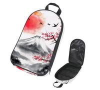 VAPOKF Borsa organizer da viaggio per utensili da campeggio, con supporto ad acquerello al tramonto con albero di ciliegio, per utensili da cucina, accessori da cucina, per barbecue all'aperto, solo