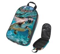 VAPOKF Borsa organizer da viaggio per utensili da campeggio, con tartaruga nel mare, borsa per utensili da cucina, accessori da cucina, custodia per barbecue all'aperto, solo borsa