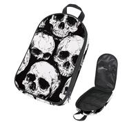 VAPOKF Borsa organizer da viaggio per utensili da campeggio, con teschi morti grunge, per utensili da cucina, accessori da cucina, per barbecue all'aperto, solo borsa