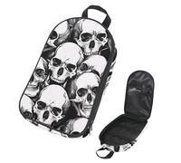 VAPOKF Borsa organizer da viaggio per utensili da campeggio, con teschi morti, per utensili da cucina, accessori da cucina, per barbecue all'aperto, solo borsa