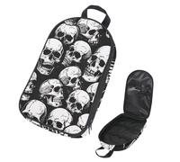 VAPOKF Borsa organizer da viaggio per utensili da campeggio, con teschi morti, per utensili da cucina, accessori da cucina, per barbecue all'aperto, solo borsa