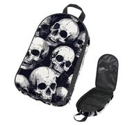VAPOKF Borsa organizer da viaggio per utensili da campeggio, con teschi morti, per utensili da cucina, accessori da cucina, custodia per barbecue all'aperto, solo borsa